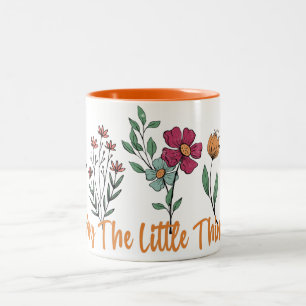 Enjoy the Little Thing Vintage Two-Tone Coffee Mug