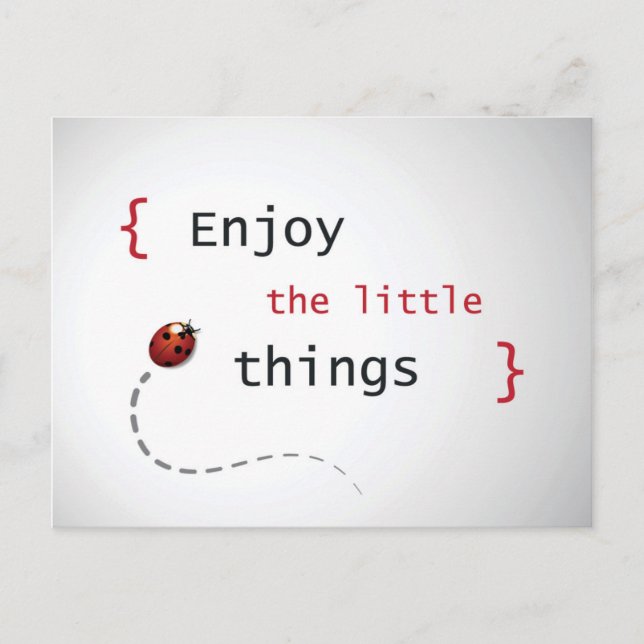 Enjoy The Little Things 2 Postcard (Front)