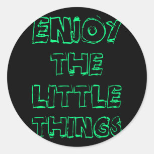 enjoy the little things 70 classic round sticker