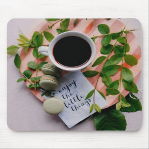 Enjoy The Little Things Coffee Cookies Peace Mouse Pad