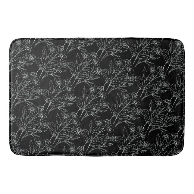 Enjoy the Little Things flowers Bath Mat (Front)