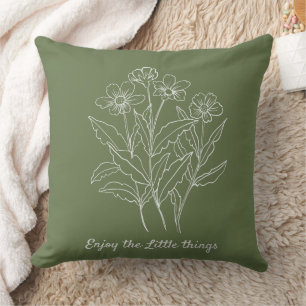 Enjoy the Little Things flowers Cushion