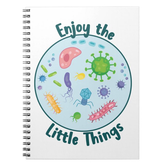 Enjoy the Little Things Funny Biology Notebook (Front)