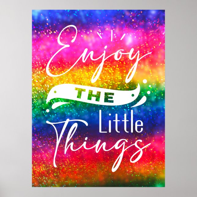 Enjoy The Little Things Funny Quote Canvas Print (Front)