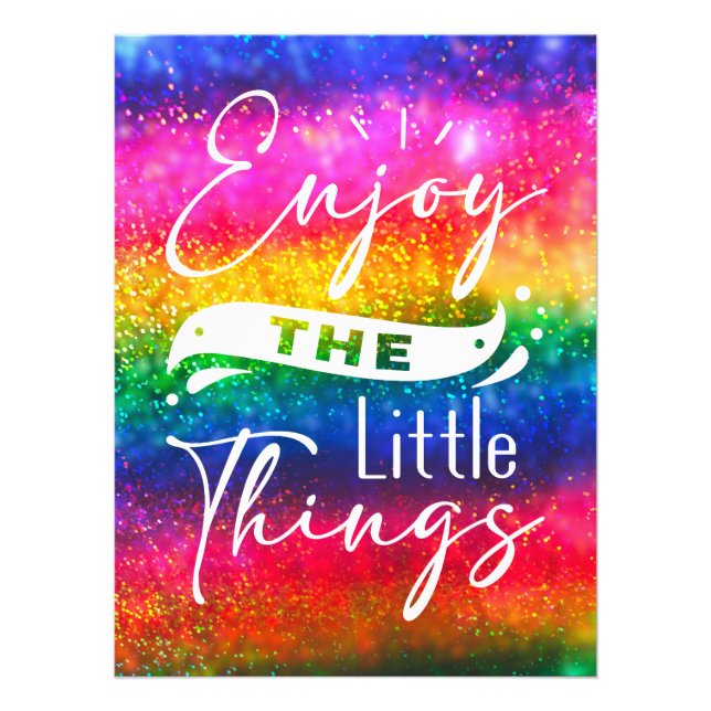 Enjoy The Little Things Funny Quote Canvas Print (Front)
