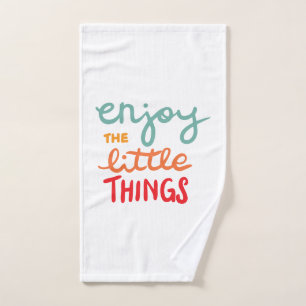Enjoy the little things hand towel