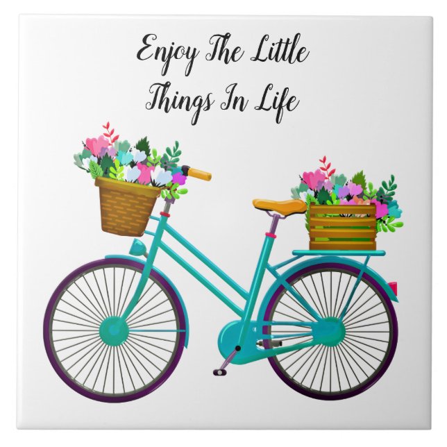 Enjoy The Little Things In Life Ceramic Tile (Front)