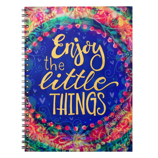 Enjoy the Little Things Inspirational Inspirivity Notebook (Front)