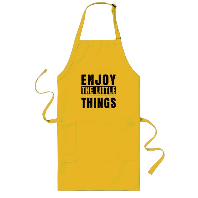 Enjoy The Little Things inspirational quotes Long Apron (Front)