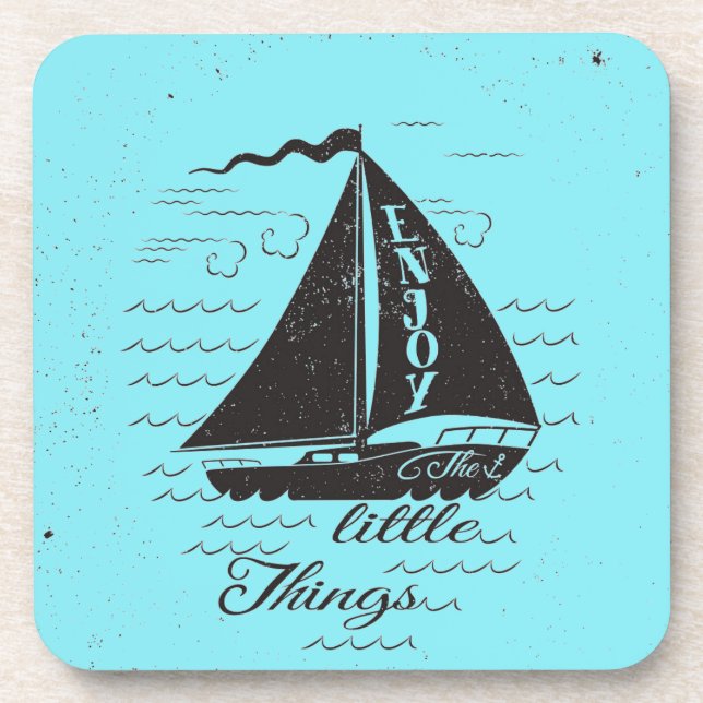Enjoy The Little Things Poster Coaster (Front)