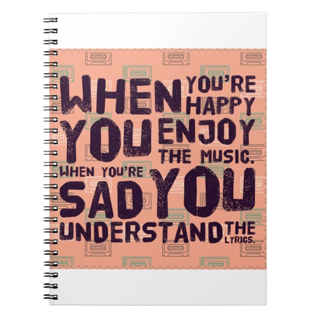 Enjoy the music or the lyrics - /positivice.com/ notebook (Front)