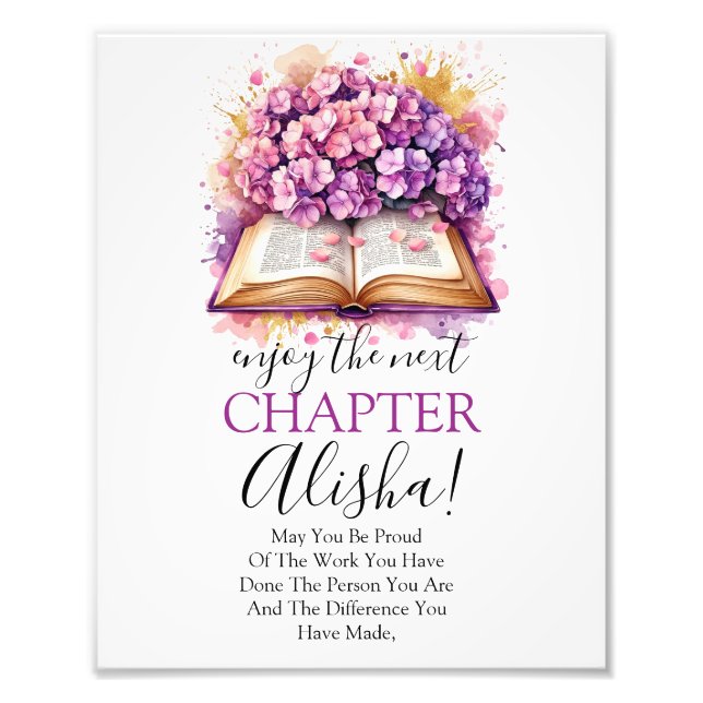 Enjoy the next chapter Book Retirement Sign (Front)