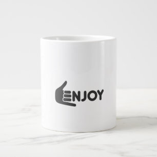 Enjoy the Now • Pure Enjoyment • Enjoy Every Momen Large Coffee Mug
