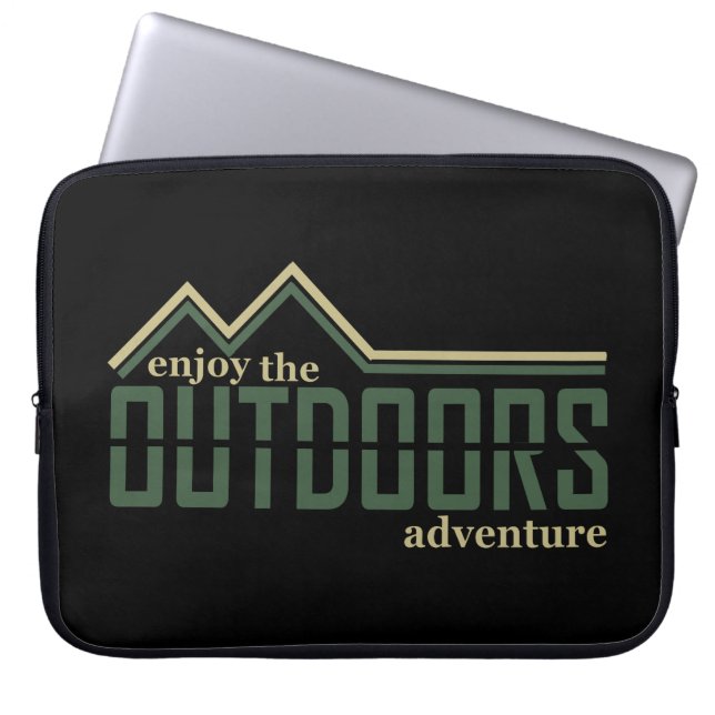 Enjoy the outdoor hiking hikers hike laptop sleeve (Front)