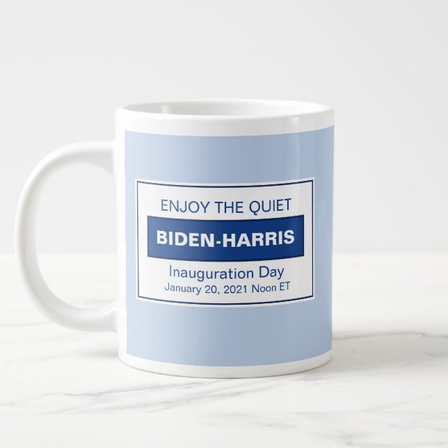 Enjoy The Quiet Harris Inauguration 2025 Large Coffee Mug (Left)