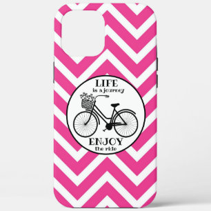 Enjoy The Ride   Bicycle With Flowers Motivational iPhone 12 Pro Max Case