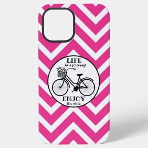 Enjoy The Ride Bicycle With Flowers Motivational iPhone 12 Pro Max Case