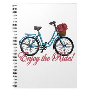 Enjoy The Ride Cute Bicycle Notebook