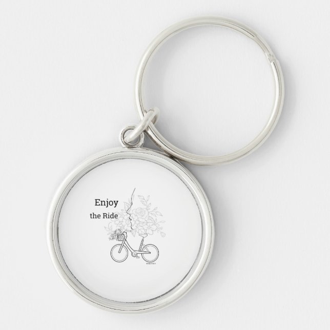  Enjoy the Ride: Minimalist DAILYMIEN  Keychain (Front)