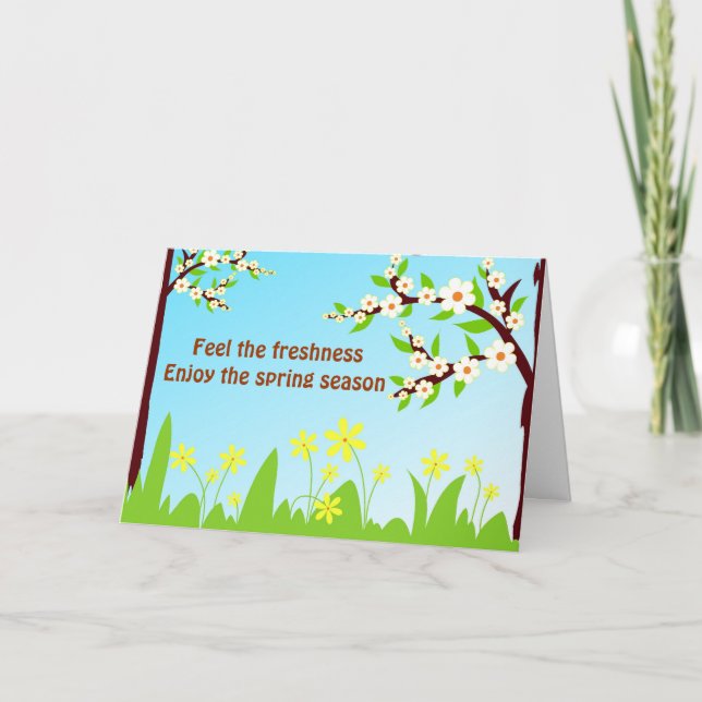 Enjoy the spring season - Card (Front)