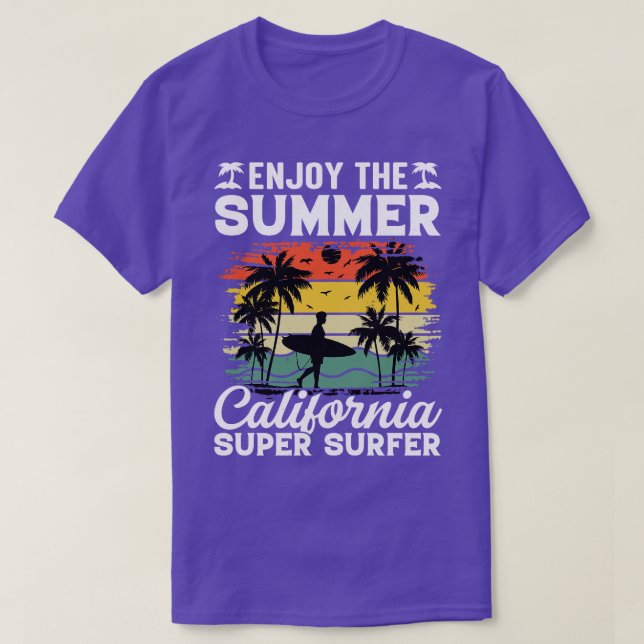Enjoy The Summer California Super Surfer T-Shirt (Design Front)