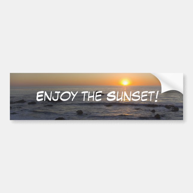 Enjoy the Sunset Bumper Sticker (Front)