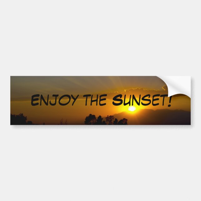Enjoy the Sunset II Bumper Sticker (Front)