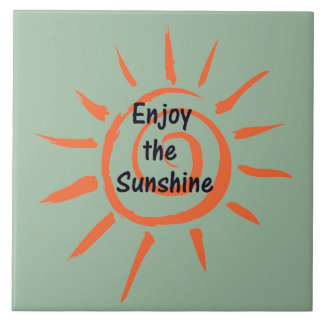 Enjoy the Sunshine Large Ceramic Tile