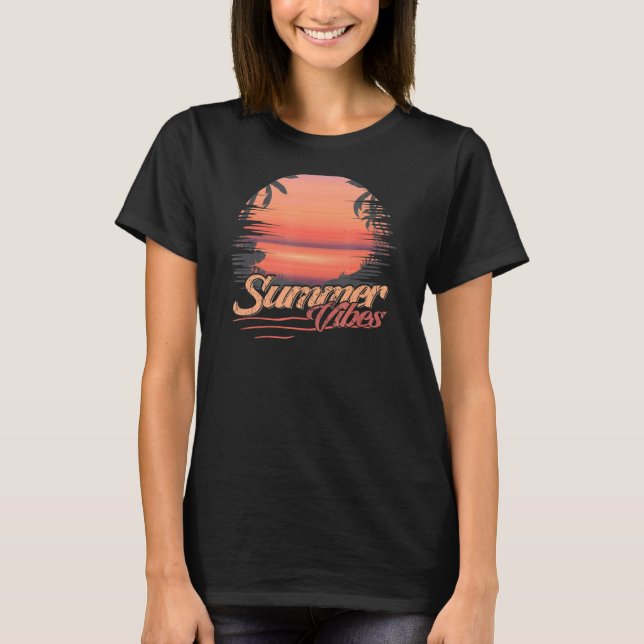 Enjoy The Sweet Summer Time Beach Vibes T-Shirt (Front)