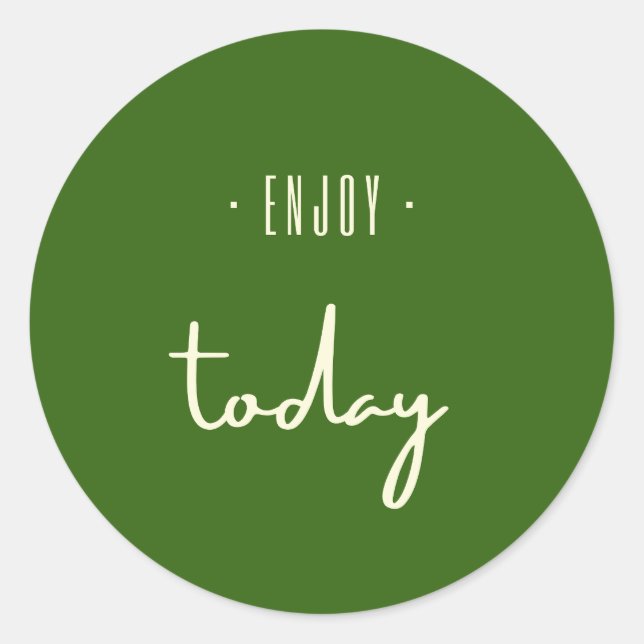 enjoy. today. Stickers (Front)