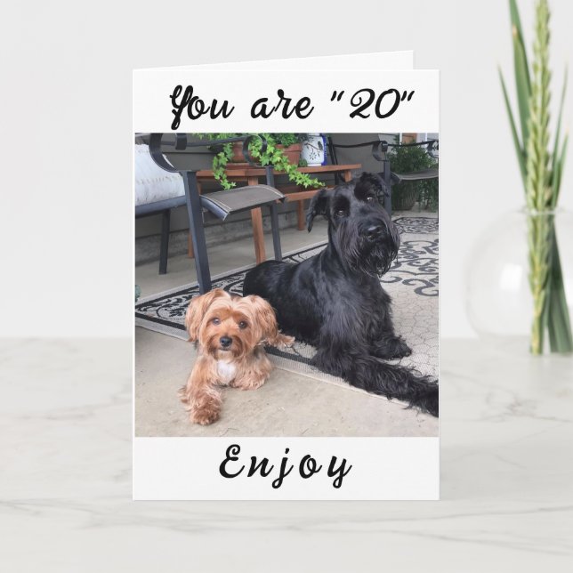 **ENJOY YOUR **20th** BIRTHDAY!!!!** BIRTHDAY Card (Front)
