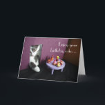 Enjoy your birthday cake... card<br><div class="desc">A giant cat came and ate all cookies!</div>
