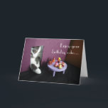 Enjoy your birthday cake... card<br><div class="desc">A giant cat came and ate all cookies!</div>
