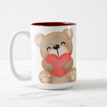 Enjoy your drink with a touch : bear design mug