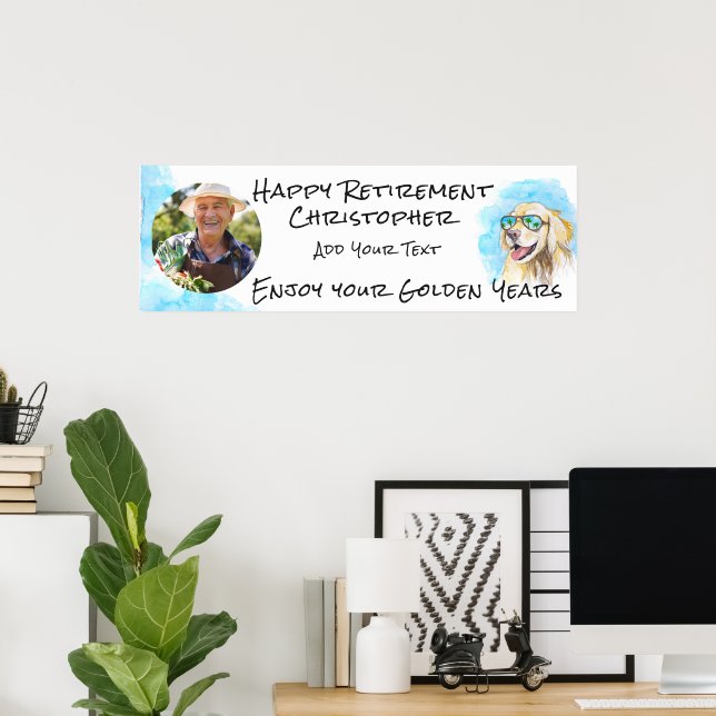 Enjoy Your Golden Years Funny Pun Happy Retirement Poster (Home Office)