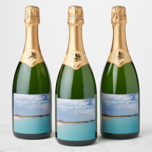 Enjoy Your Retirement Sparkling Wine Label (Bottles)