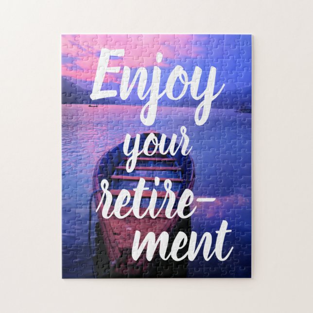 Enjoy Your Retirement Tranquil Lake Jigsaw Puzzle (Vertical)