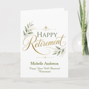 Enjoy Your Well-Deserved Retirement Personalised Card
