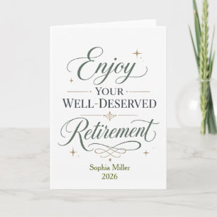 Enjoy Your Well-Deserved Retirement Personalised Card