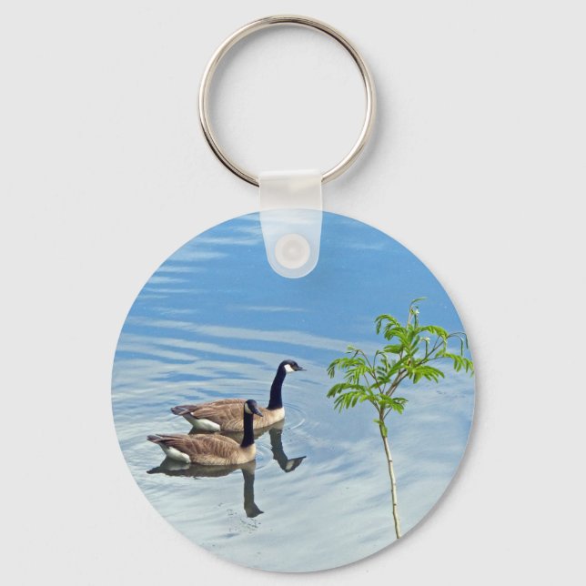 Enjoying a Swim Keychain (Front)