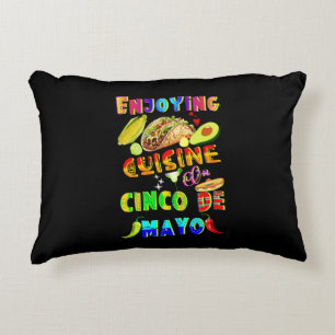 Enjoying Cuisine On Cinco de Mayo Decorative Cushion