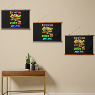 Enjoying Cuisine On Cinco de Mayo Hanging Tapestry