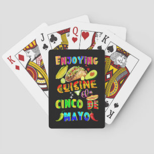 Enjoying Cuisine On Cinco de Mayo Playing Cards