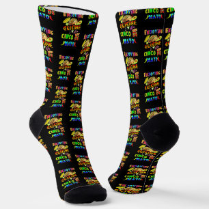 Enjoying Cuisine On Cinco de Mayo Socks