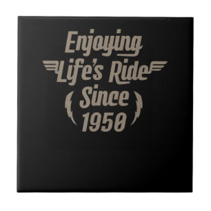 Enjoying Life’s Ride Gift For Motorcycle Lovers Ceramic Tile