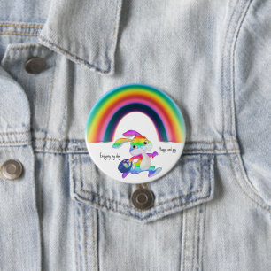 Enjoying my Day Rainbow 7.5 Cm Round Badge