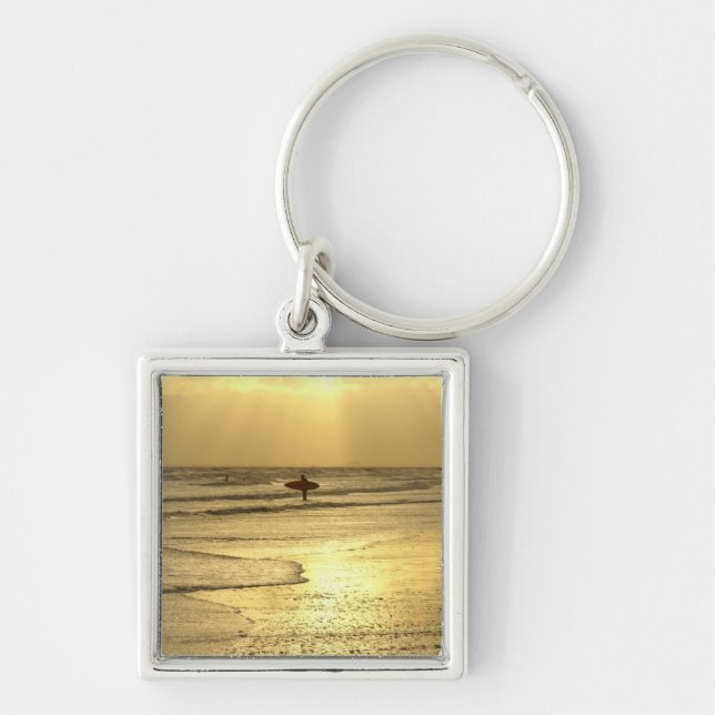 Enjoying the Beach at Sunset Key Ring (Front)