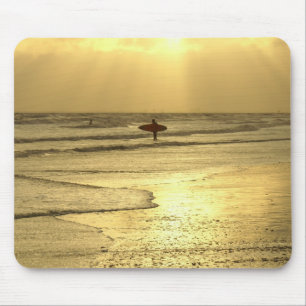 Enjoying The Beach at Sunset Mouse Pad