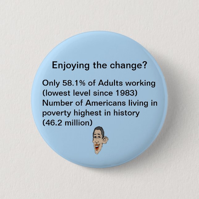 Enjoying the change? 6 cm round badge (Front)