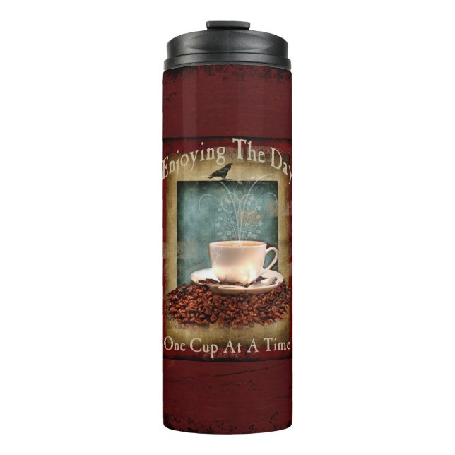 Enjoying The Day Coffe Thermal Travel Mug (Front)